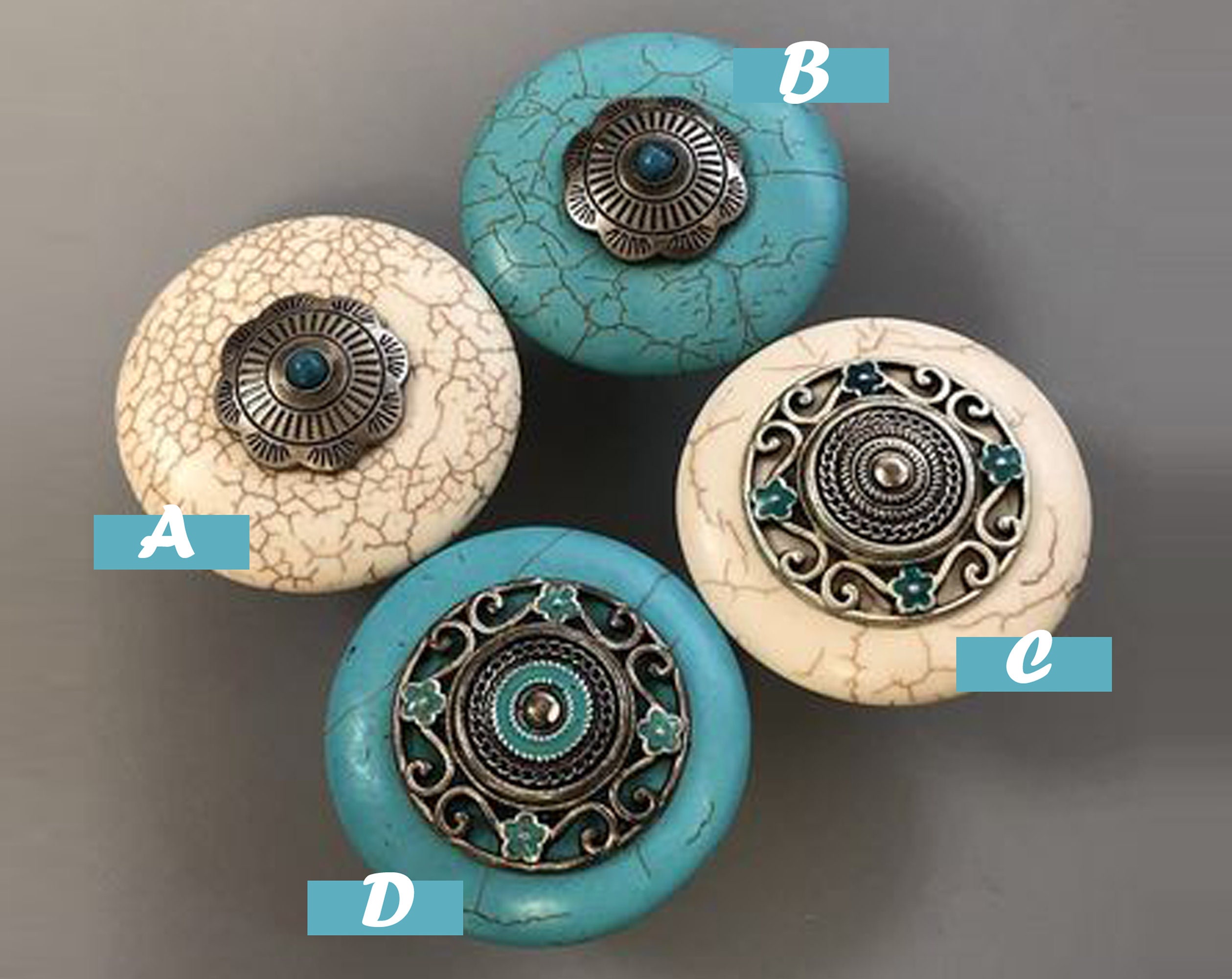 Knobs Kitchen Knobs Blue & White Wardrobe Knobs Etsy