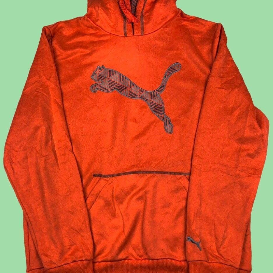Orange Puma hoodie | Etsy