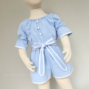 Modèle de combinaison bébé fille moderne mignon, barboteuse, combishort, tutoriel vidéo image 8