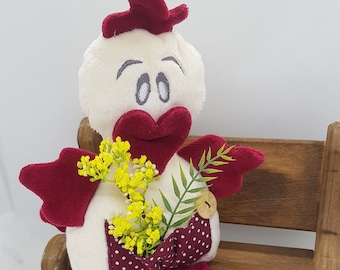 ITH embroidery file Chicken Elfriede for the 16 x 26 cm frame for an Easter or spring decoration