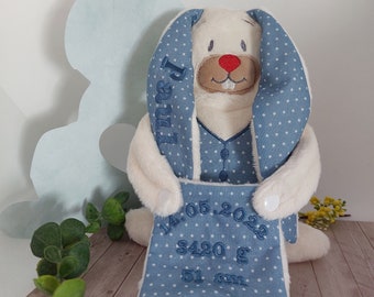 ITH rabbit bunny stuffed animal embroidery file in the hoop toy ith embroidery ITH frame 18 x 30 cm ITH bunny embroidery file bunny gift for birth