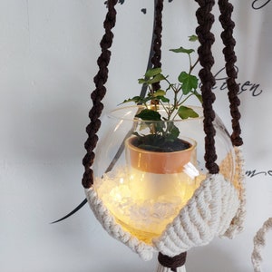 Macrame hanging basket made of leaves is a wonderful home decoration as a DIY guide