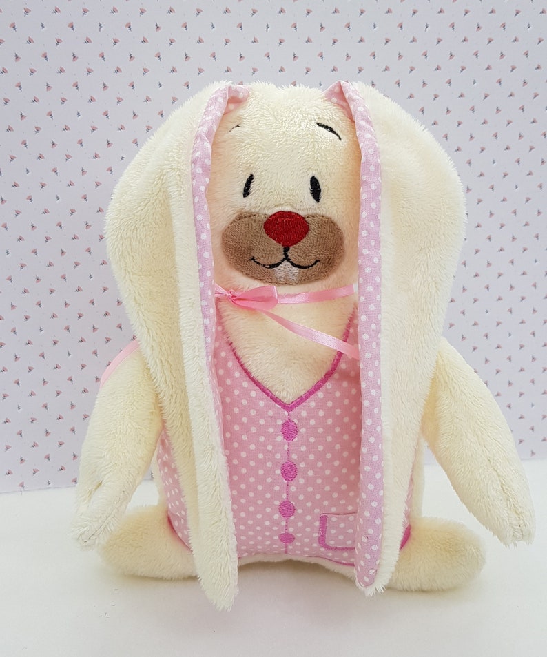 ITH rabbit rabbit stuffed animal embroidery file in the hoop toy ith embroidery ITH frame 18 x 30 cm ITH rabbit embroidery file bunny gift for birth image 2