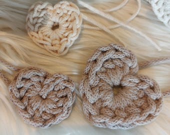 Crochet hearts - easy PDF instructions in German