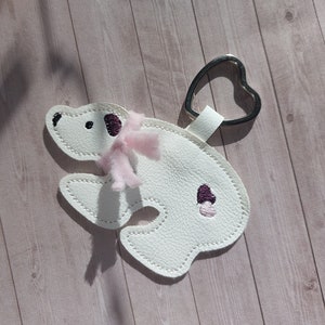 Embroidery file ITH key ring pocket tree polar bear for 10 x 10 cm frame as a gift