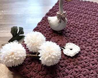 Table runner in jasmine pattern, instructions in German, PDF
