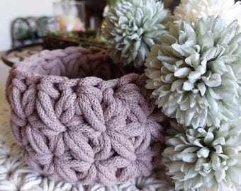 Basket, crochet basket in jasmine pattern, instructions in German, PDF