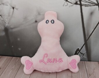 Embroidery file ITH duck as a gift embroidered in the 13 x 18 m frame for birth baptism birthday