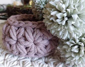 Basket, crochet basket in jasmine pattern, instructions in German, PDF