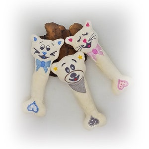 ITH embroidery file baby rattle in a set Bear and cats a toy for birth or baptism