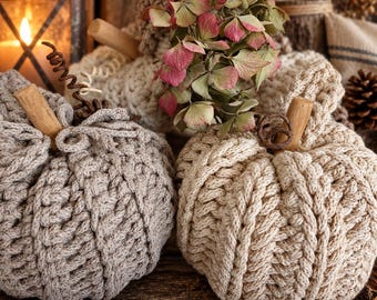 Crochet pumpkin, autumn decoration, instructions in German, PDF