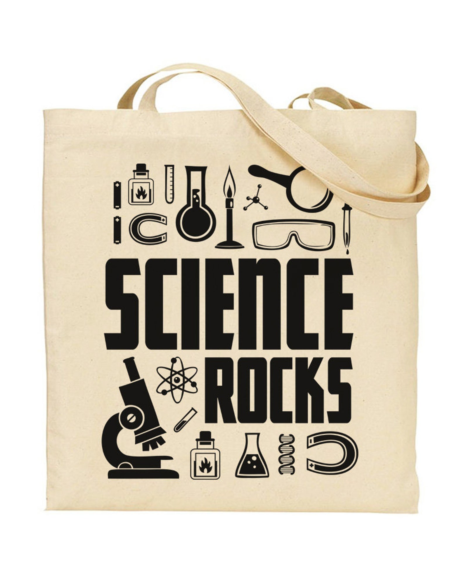 Science Rocks Tote Bag Classic Geek Science Nerd Tote Bag Etsy