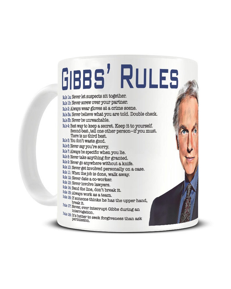 Ncis gibbs rules mug tea coffee ceramic mug cup gift etsy