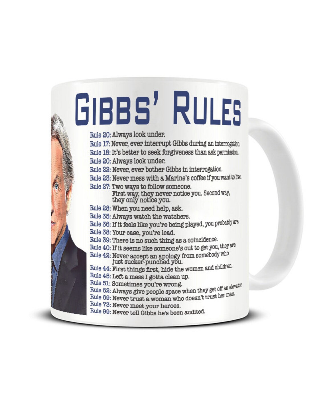 Ncis gibbs rules mug tea coffee ceramic mug cup gift etsy