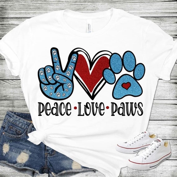 Peace, Love And Dogs T Shirt Peace, Love And Dogs T Shirt