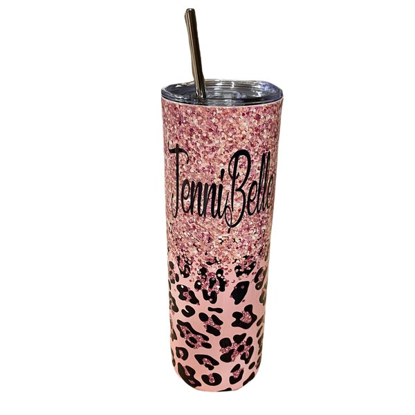 Pastel Leopard Stainless Steel Wine Tumbler