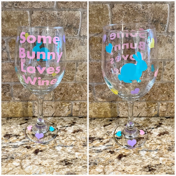 Easter wine glasses / some bunny loves wine / Easter party favors / this chick / this peep / Easter basket stuffers / friends wine nights