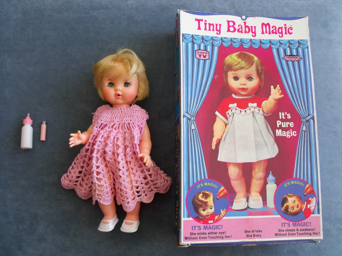 Vintage 1968 Tiny Baby Magic Doll with Box Etsy