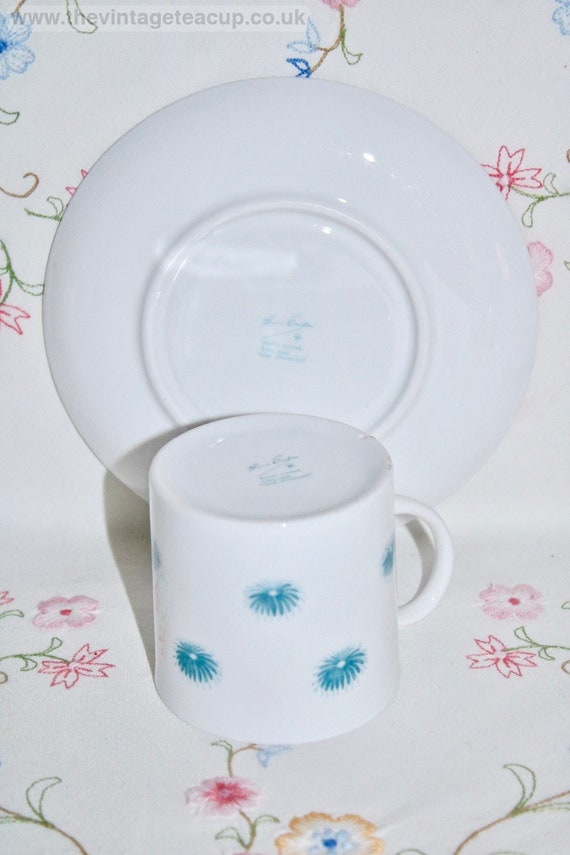 Rare Susie Cooper China 1950s Set One O'clocks Blue Coffee Cans - Etsy