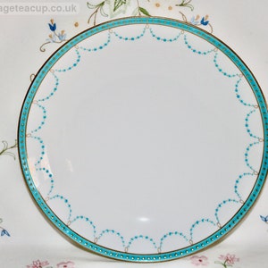 Antique Minton Bone china Turquoise and Gold Plate.