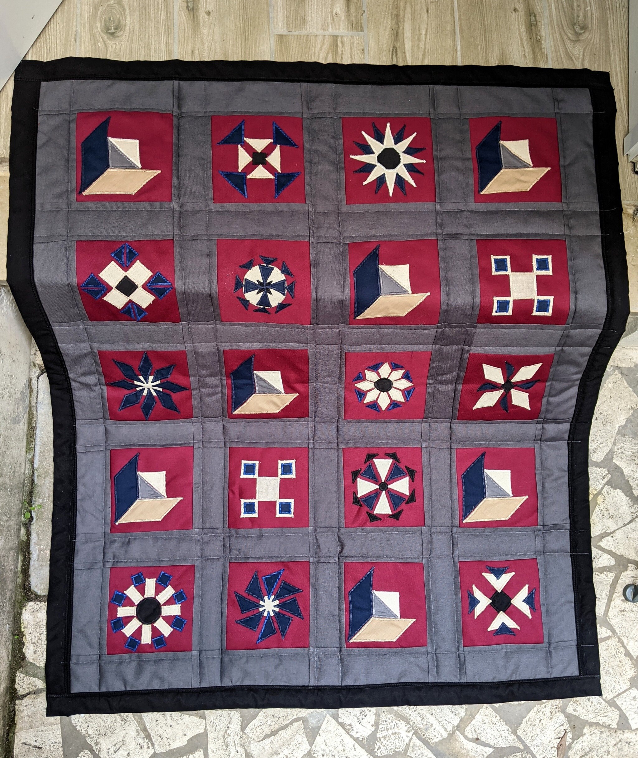 Quilted Baby Play Mat Padded Organic Cotton Geometric Pattern Etsy