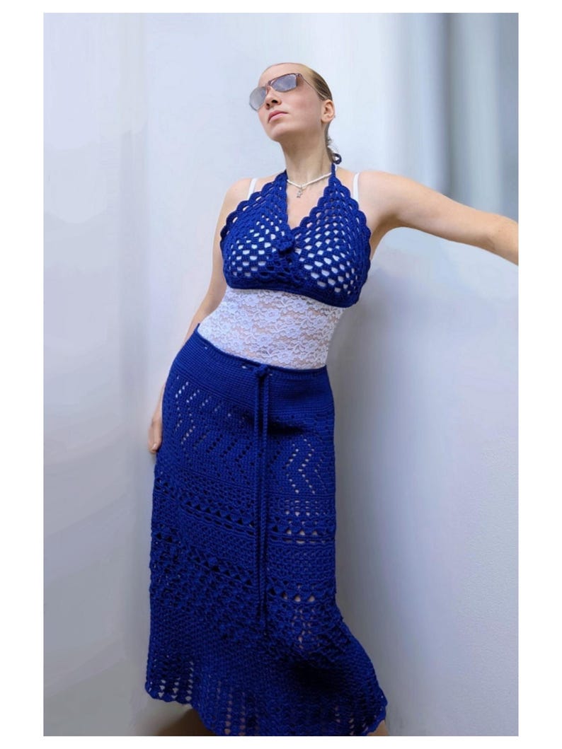 Colette Crochet Top and Maxi Skirt Set