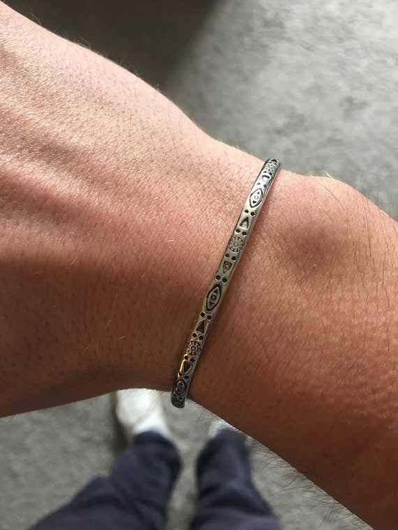 Aztec silver bracelet clearance