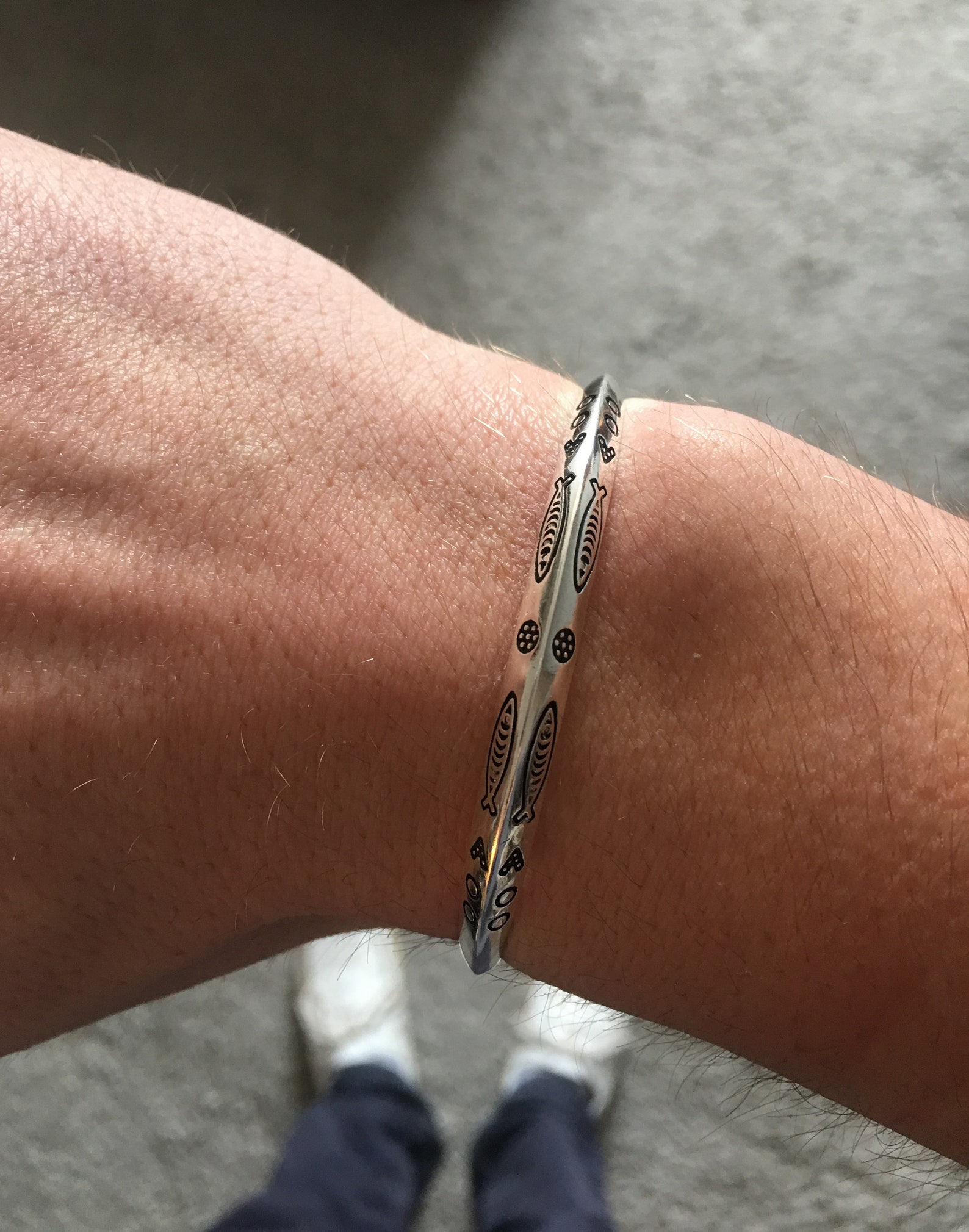 Mens Bracelet Aztec Bangle 925 Silver Silver Sterling Boho Etsy UK