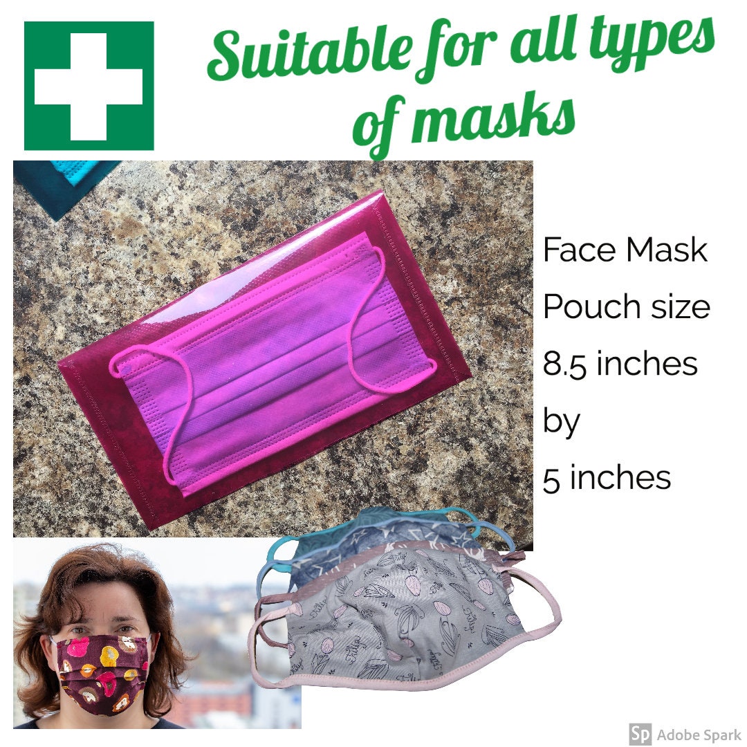 New Face Mask Pouch or Holders . Two Face Mask Pouch's Etsy UK