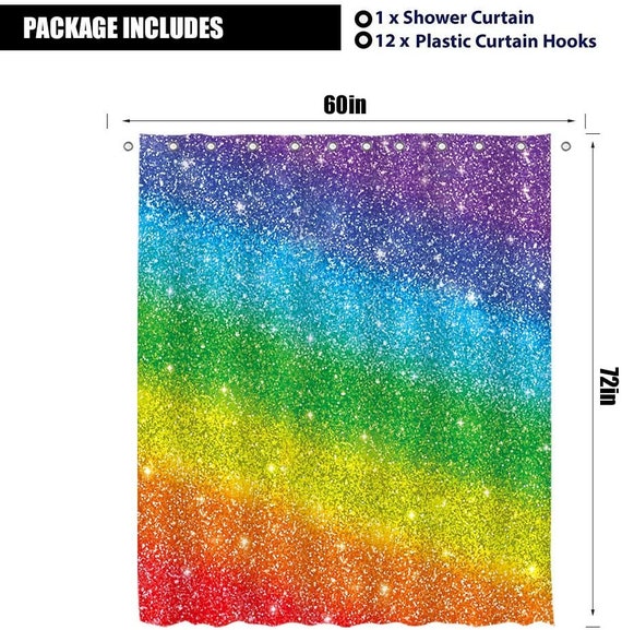 Shower Curtains & Rings Bathroom Over The Rainbow 1Pcs Shower Curtain