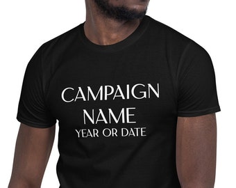 Custom Campaign Shirts with Player Lineup Back | Customizable