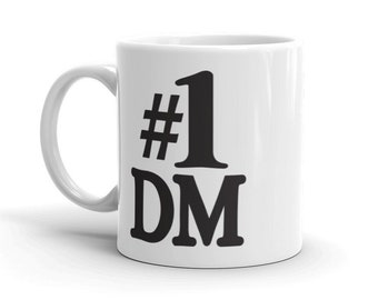 Number One Dungeon Master | Black and White Mug | 11oz and 15 oz | | Standard White Mug | Dungeons and Dragons Mugs for Nerds | Funny Gifts