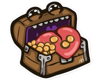Cute Mimic Sticker | Dnd Monsters | Funny creature art | DM Humor | Gifts for RPG Players