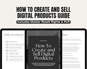 Guía sobre cómo crear y vender productos digitales con derechos maestros de reventa (MRR) y derechos de etiqueta privada (PLR), libro electrónico hecho para ti para revender