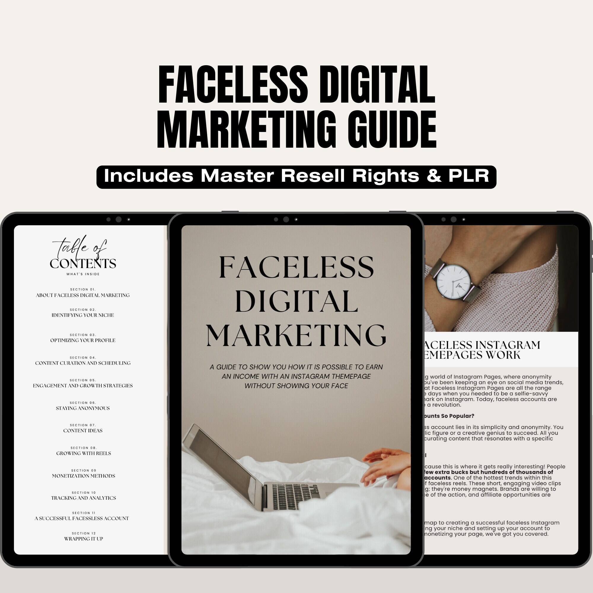 Faceless Digital Marketing Guide With Master Resell Rights (MRR ...