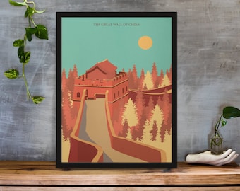 Great Wall of China Digital Travel Print Wall Art China Instant Download Home Decoration China Gift Art Lovers Wall Art Print China