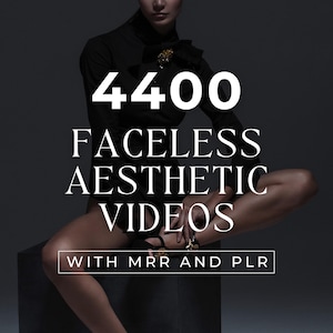 4400 MRR PLR Aesthetic Faceless Video Reels Story, Faceless Instagram videos, Faceless women video, Master Resell Rights MRR, Faceless Reels