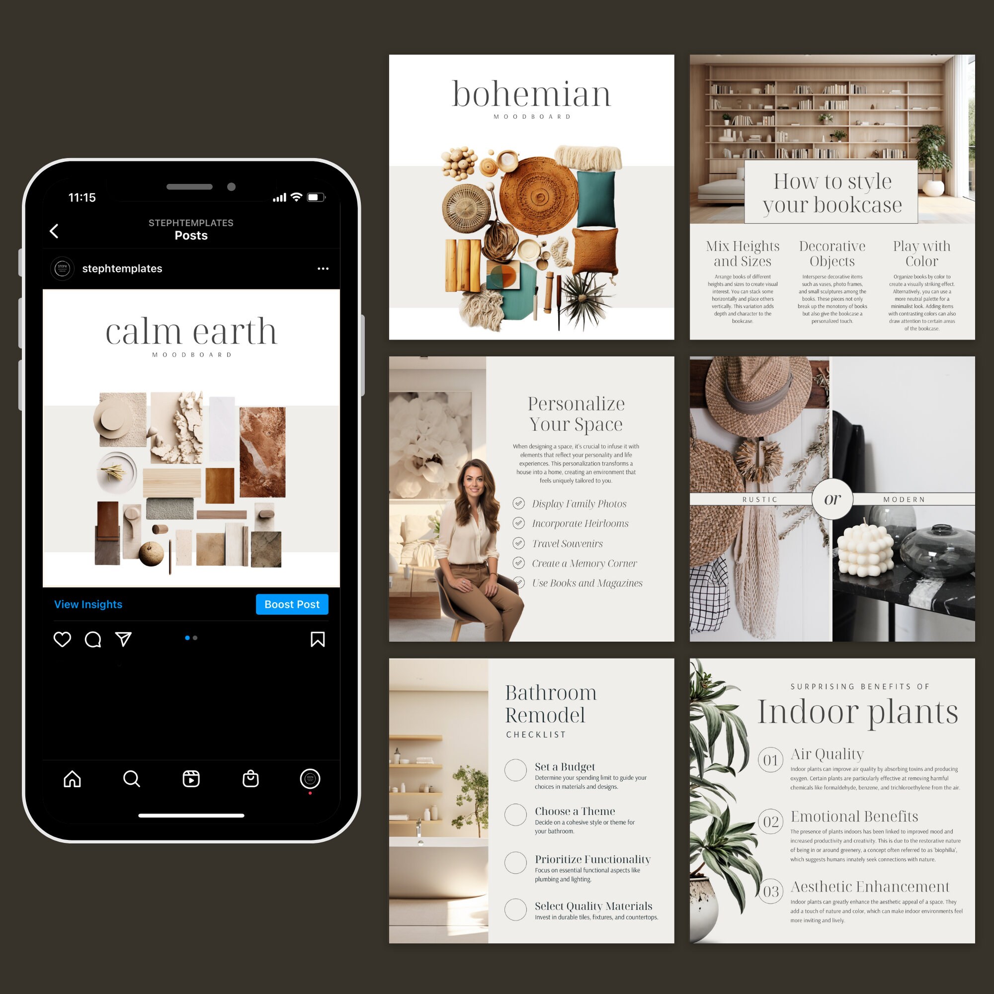 Interior Design Template Canva Interior Design Instagram Posts Interior ...