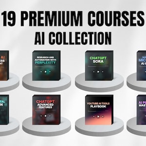 AI Video Course Collection: Passive Income, Digital Marketing, Business Tools, Ai model, ChatGPT, Claude AI, Eleven Labs, Digital Product
