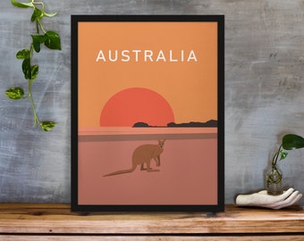 Stampa digitale di viaggio Australia, arte murale, download istantaneo, decorazione per la casa, regalo Australia, stampa artistica da parete per amanti dell'arte Australia