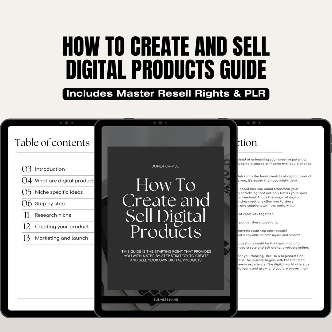 Master Resale Rights How to Create and Sell Digital Products Guide With Master Resell Rights ...