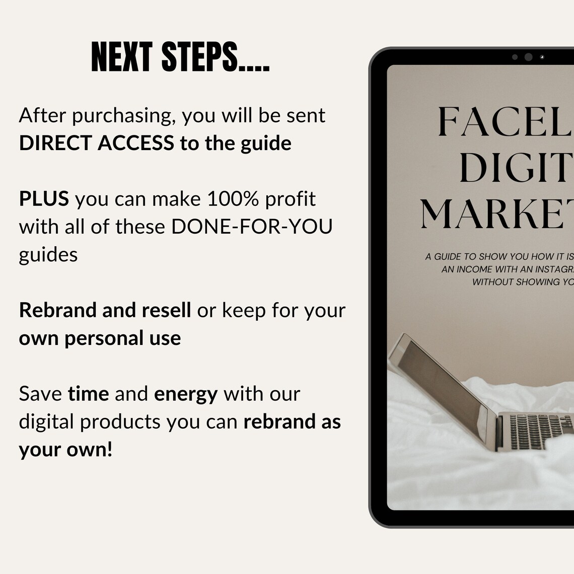 Faceless Digital Marketing Guide With Master Resell Rights (MRR ...