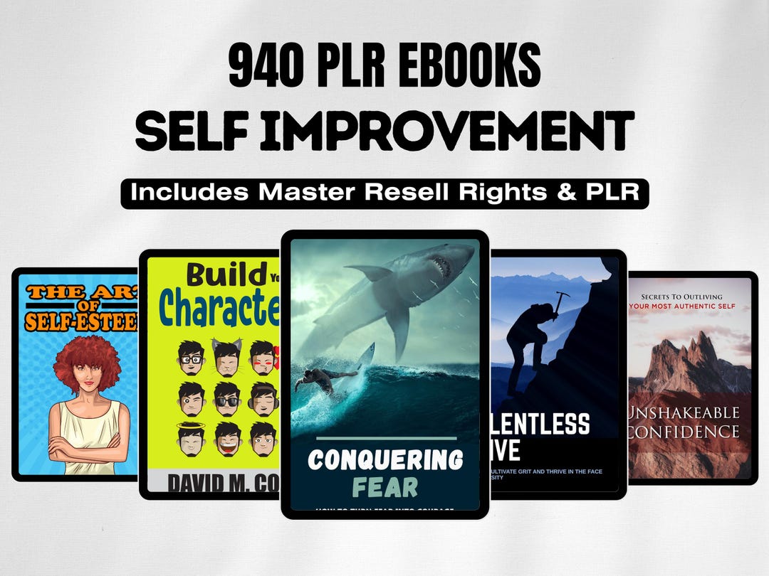 940 Self Improvement PLR MRR Self Help Ebook Master Resell Rights ...