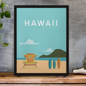 Hawaii Digital Travel Print Wall Art Hawaii Instant Download Home Decoration Hawaii Gift Art Lovers Wall Art Print Hawaii United States