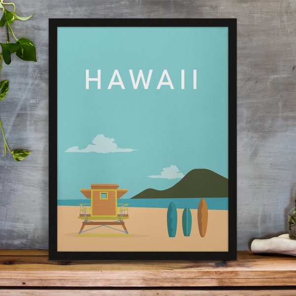 Hawaii Digital Travel Print Wall Art Hawaii Instant Download Home Decoration Hawaii Gift Art Lovers Wall Art Print Hawaii United States