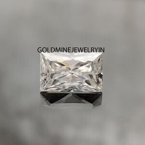 6.13 X 4.18 mm 1.26 Ct  Princess Cut DEF White Color Loose Moissanite VVS1/2 Clarity by Excellent Cut For Jewelry Making Promise Gift