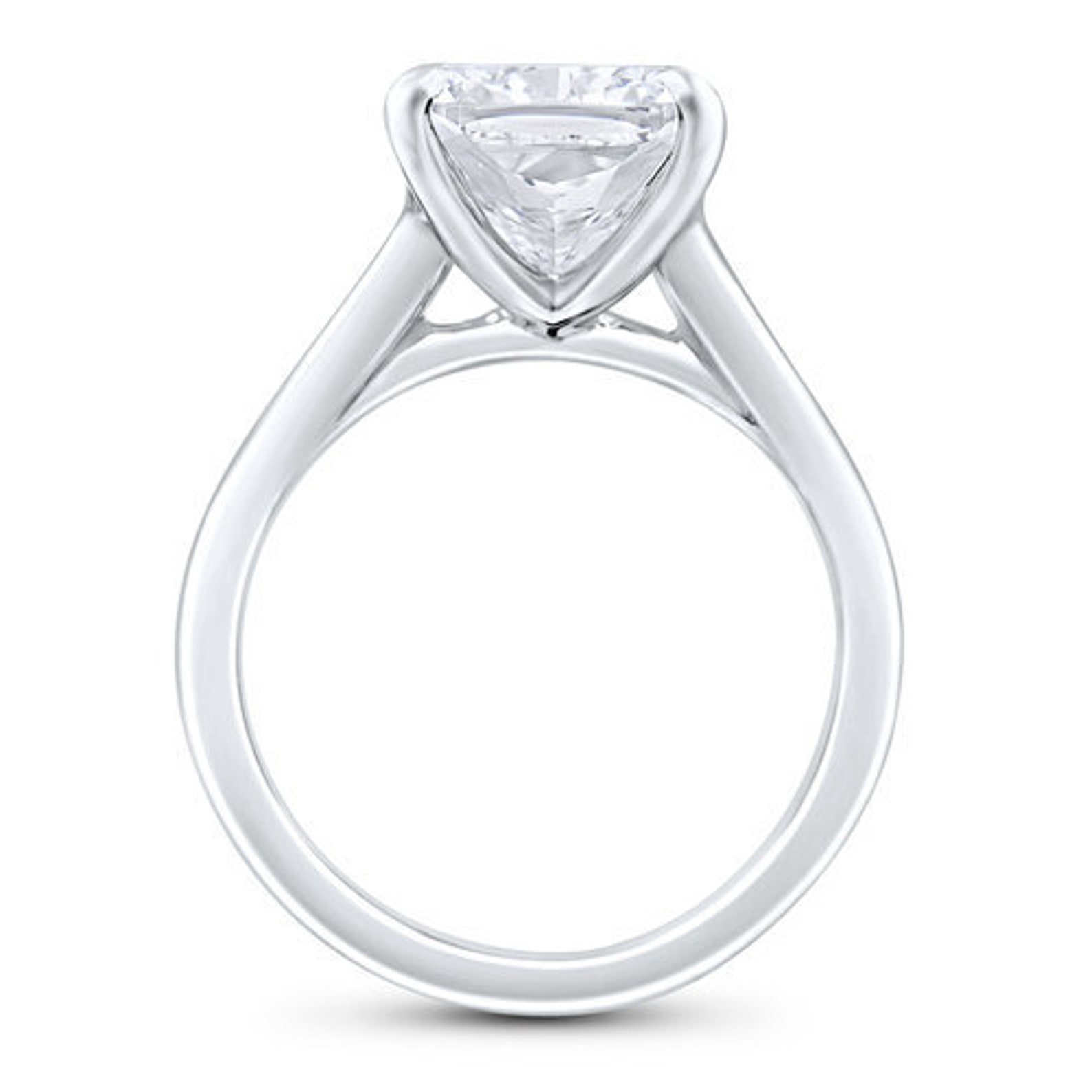 3.00 Carat Cushion Cut Solitaire Engagement Ring CZ Diamond Etsy