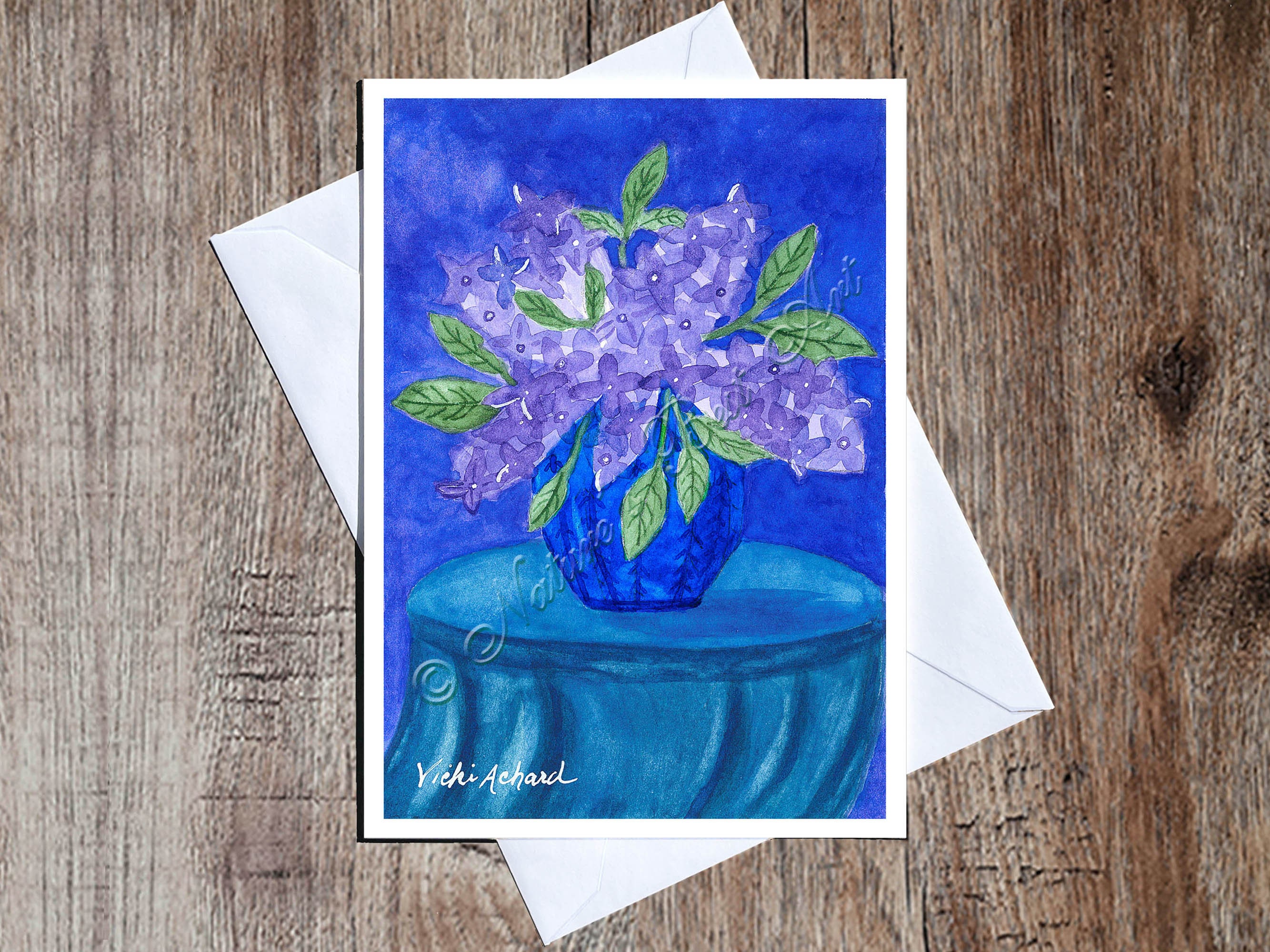 Birthday Card for Her Floral Watercolor Card Blank Greeting - Etsy