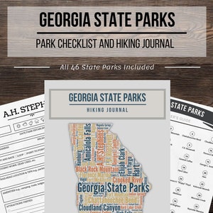 Georgia State Park Checkliste -Hiking Journal- Trail Tracker - GA Hiker Geschenk – Georgia Notizbuch