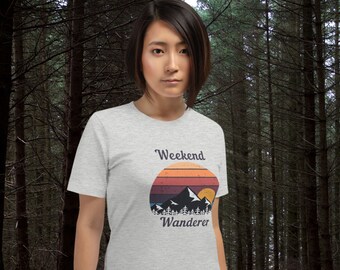 Outdoor Adventure nature forest sunset tshirt mountain sunset tees Life is better in the woods shirt adventure Top Wanderer Hiking